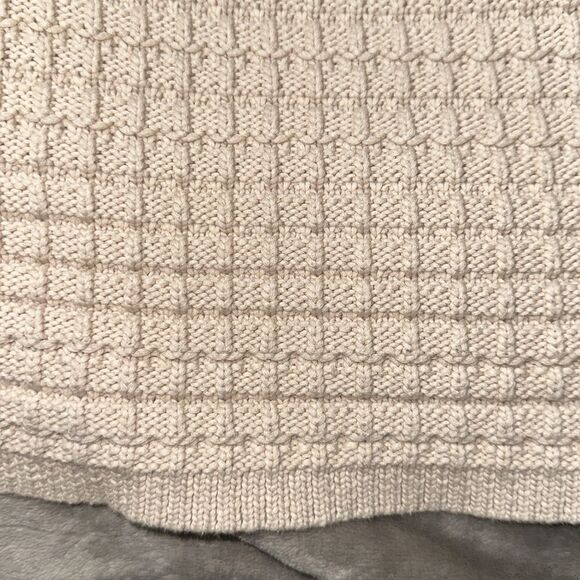 Ann Taylor XL Light Brown Tan Knit Double Breasted Collared Sweater Jacket - Picture 12 of 12